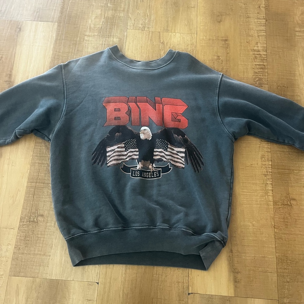 Anine Bing Gray Graphic Sweater